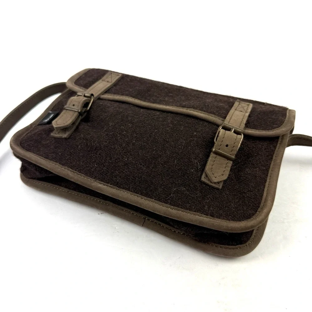 Walker Slater Harris Tweed Small Satchel Brown Wool Shoulder Bag Brand New